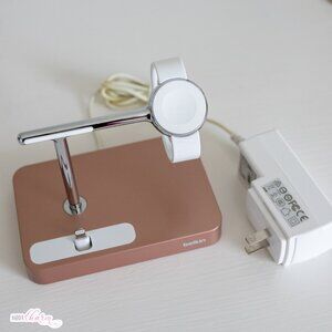 Belkin - Valet™ Charge Dock for Apple Watch + iPhone - Rose Gold